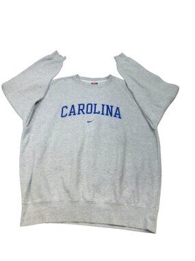 Nike Team Gray Carolina Sweatshirt L Large Made In Mexico Crewneck Pullover